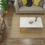 Modern Golden Frame Marble Top Coffee Table