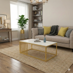 Modern Golden Frame Marble Top Coffee Table