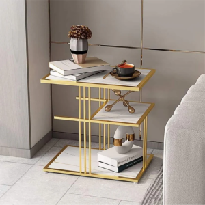 Luxury Golden Metal Side Table